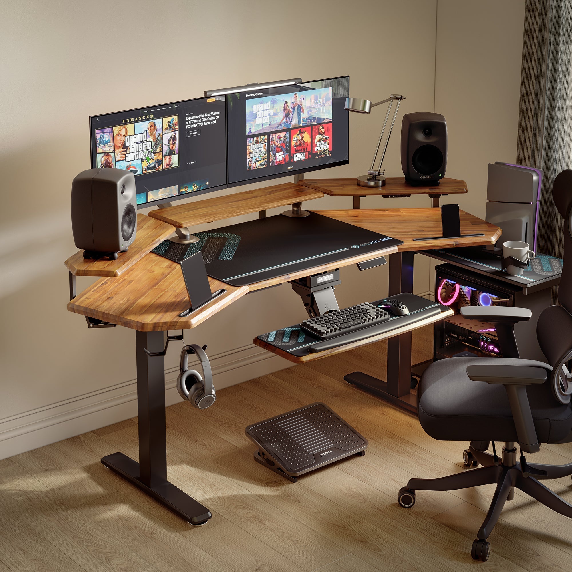 Aero Pro Wing-Shaped Standing Desk (72"x23")