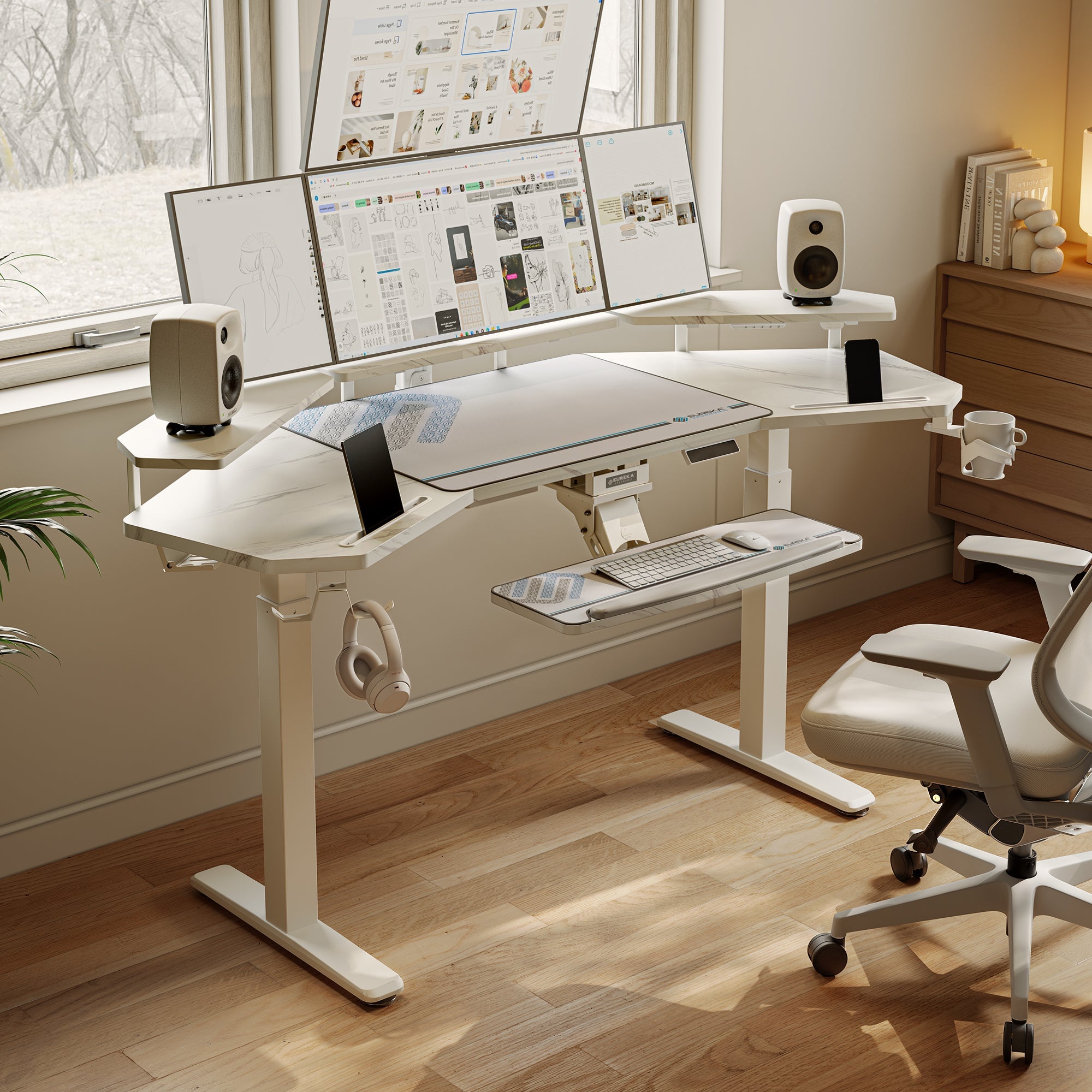 Aero Pro Wing-Shaped Standing Desk (72"x23")