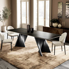 Oasis, 105.5" Dining Table with Sintered Stone, Black