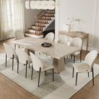 Chic, Upholstered Dining Side Chair Set of 2, Off-White