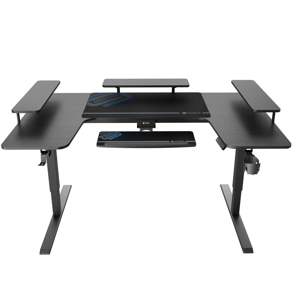 U-Shaped Standing Desk with Accessories Set (74"x23")