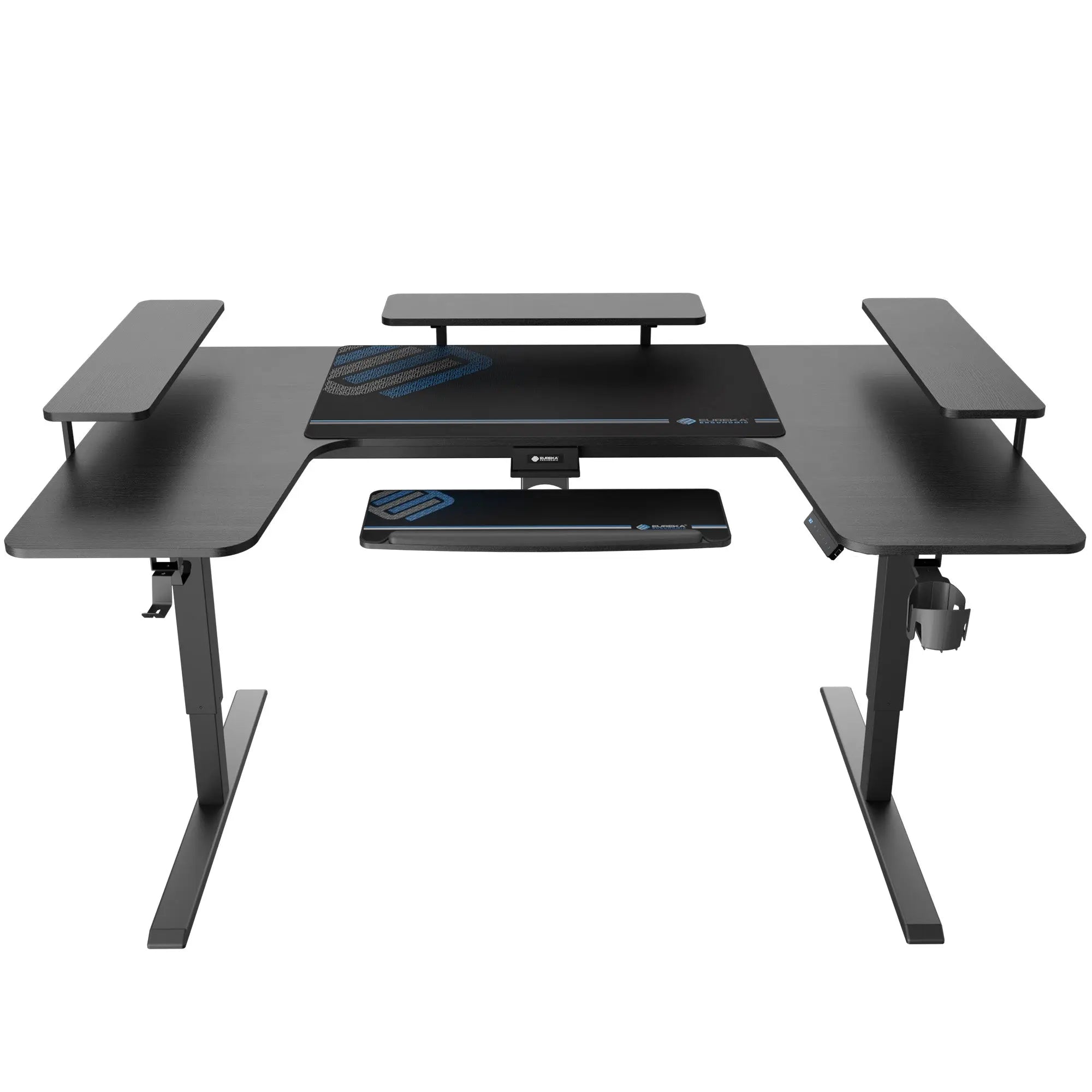 U-Shaped Standing Desk with Accessories Set (74"x23")