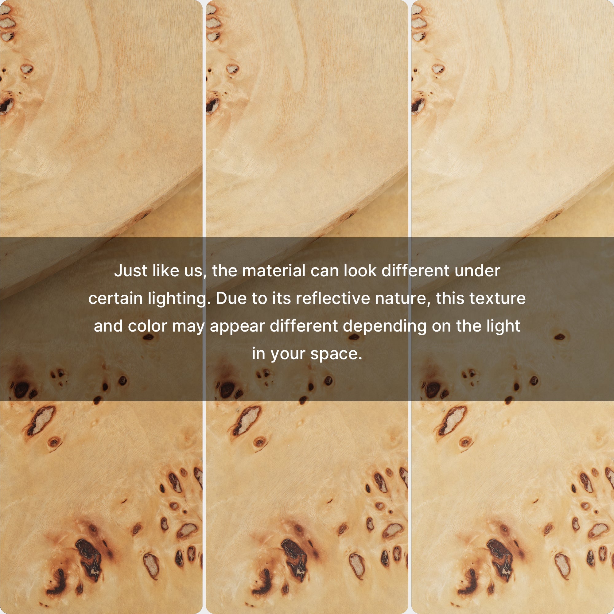 43" Birch Wood Veneer Coffee Table Set of 2