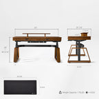 Executive Office Set: Ark Standing Desk and Luxury Executive Chair
