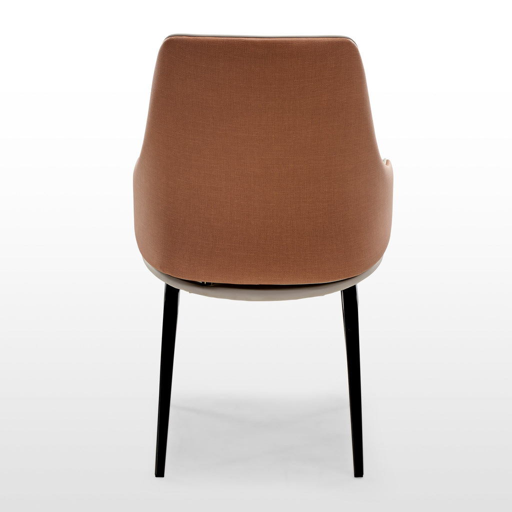 Juliet, Dining Arm Chairs Set of 2, Brown/blue