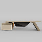 Zen Lunar, Executive Desk and Bookcase