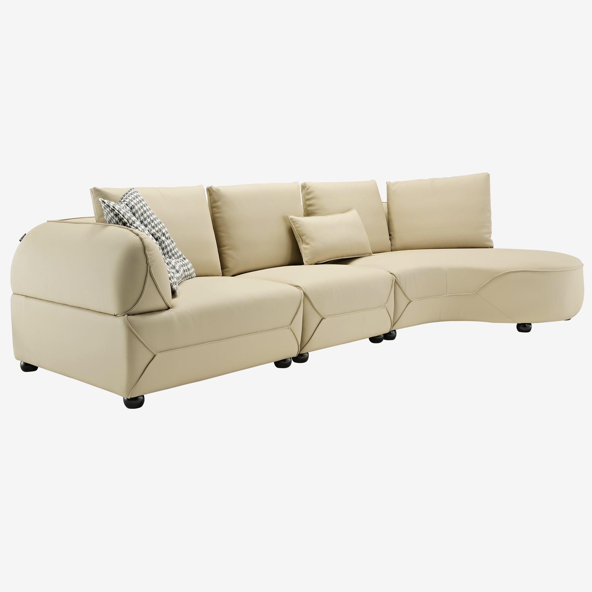 Leah, Curved Couch Sofa