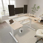 U-Shaped Standing Desk with Accessories Set (74"x23")