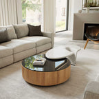 36" Round and Special-Shaped Coffee Table with Side Table Set