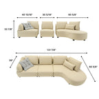 Leah, Curved Couch Sofa