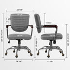 Cole, Solid Wood Arm Task Office Chair