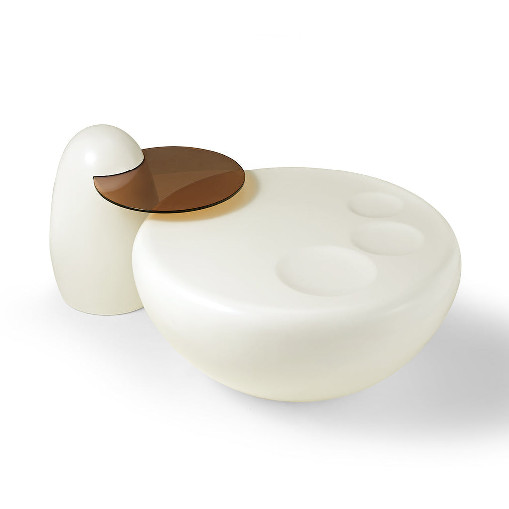 33" Abstract Cat Claw Coffee Table with Penguin Side Table Set