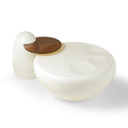 33" Abstract Cat Claw Coffee Table with Penguin Side Table Set