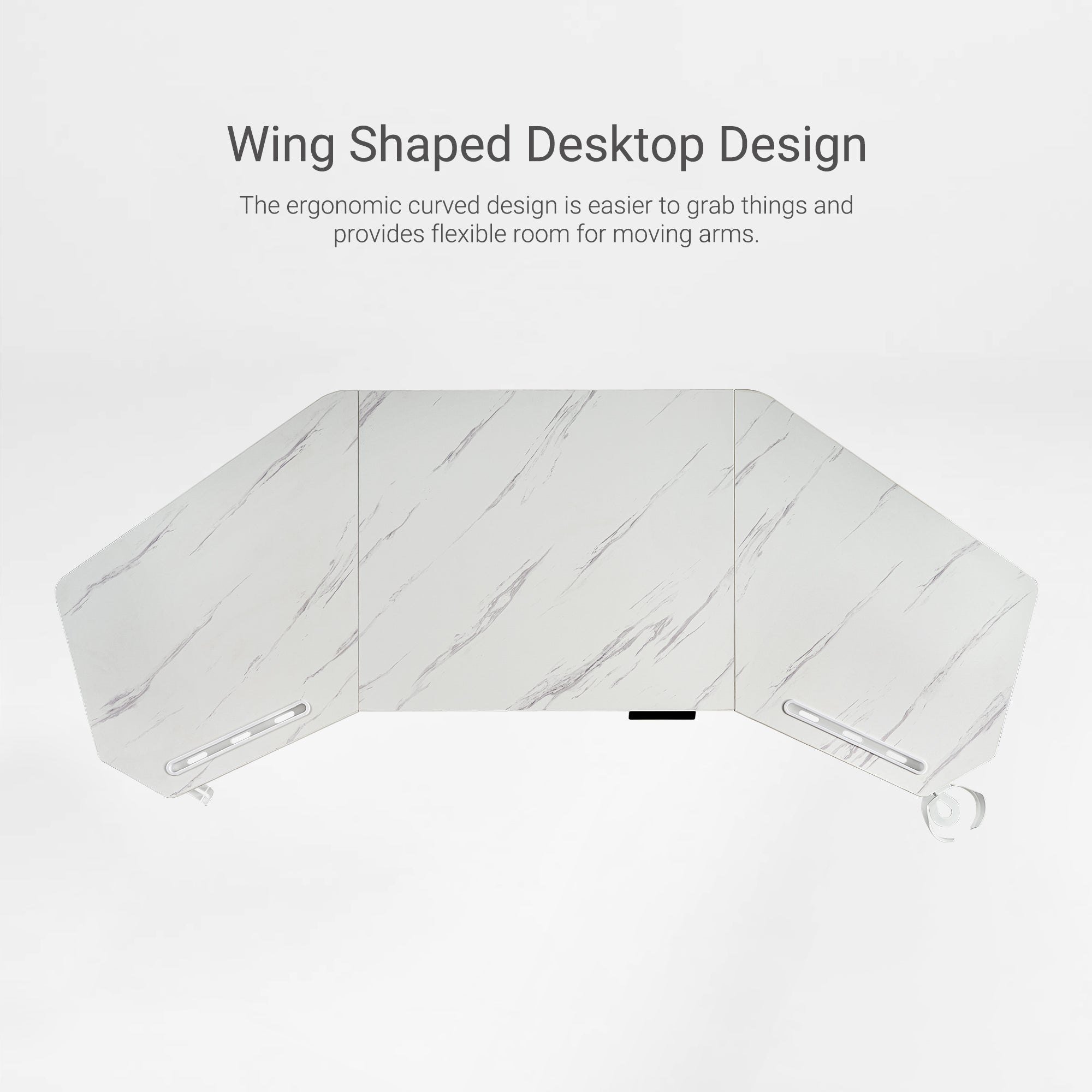 Aero Pro Wing-Shaped Standing Desk (72"x23")