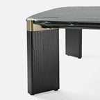 39" Prada Green Rectangle Coffee Table with Side Table Set