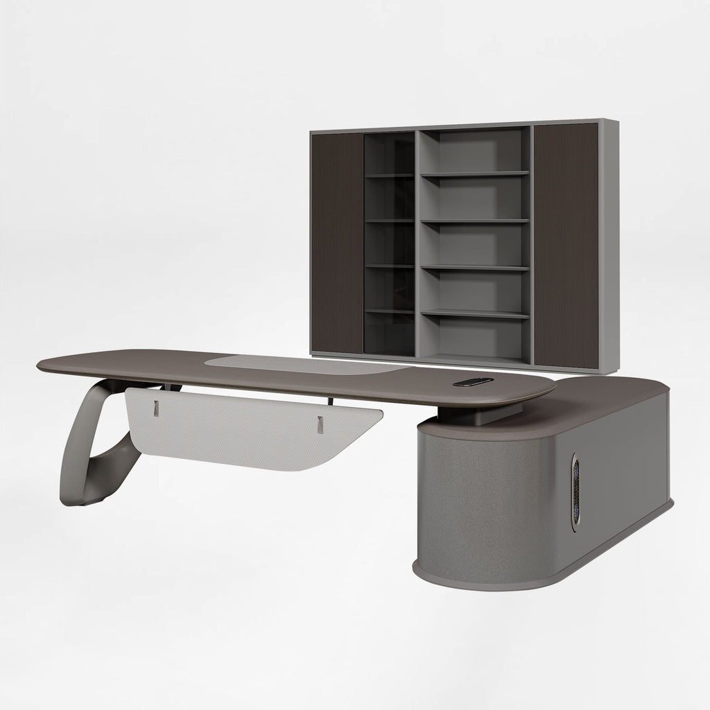 Zen Orion, Executive Desk and Bookcase