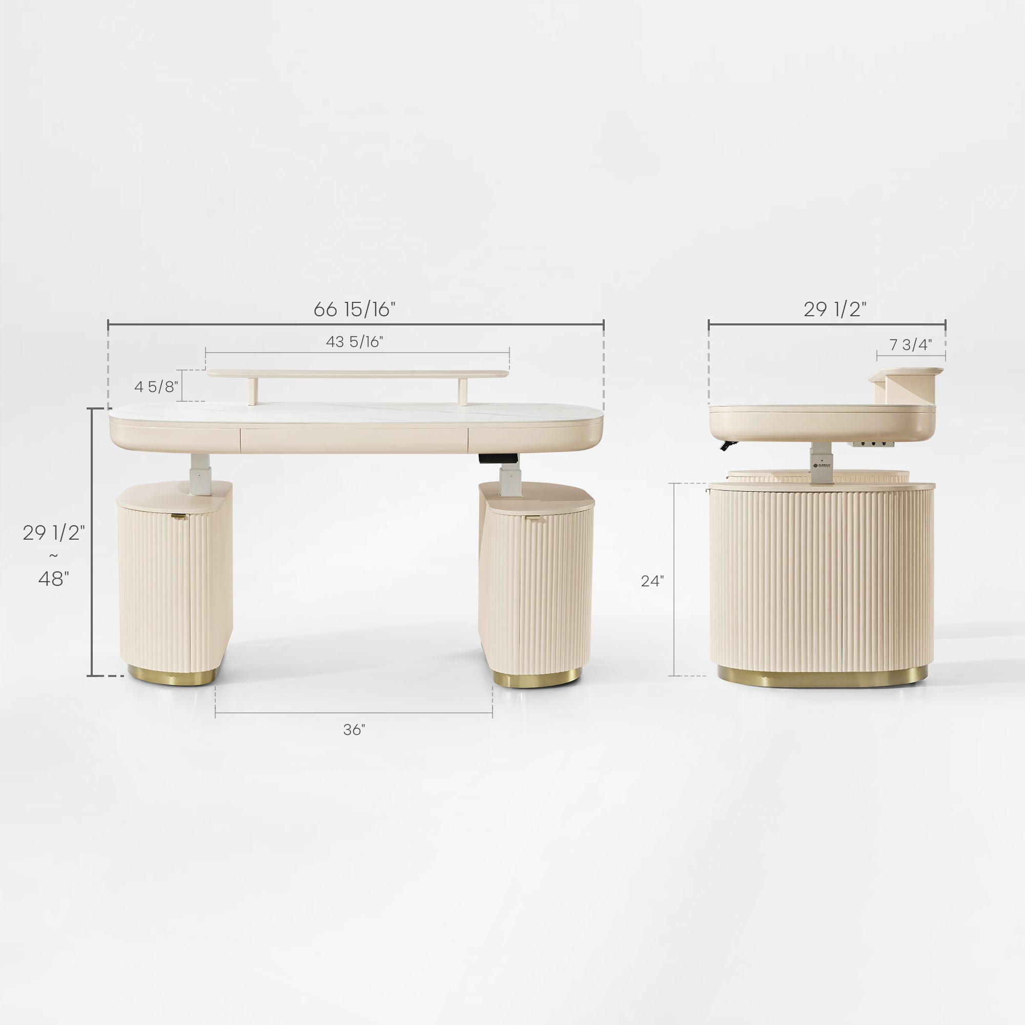 Opal Executive Office Desk (66"x29")