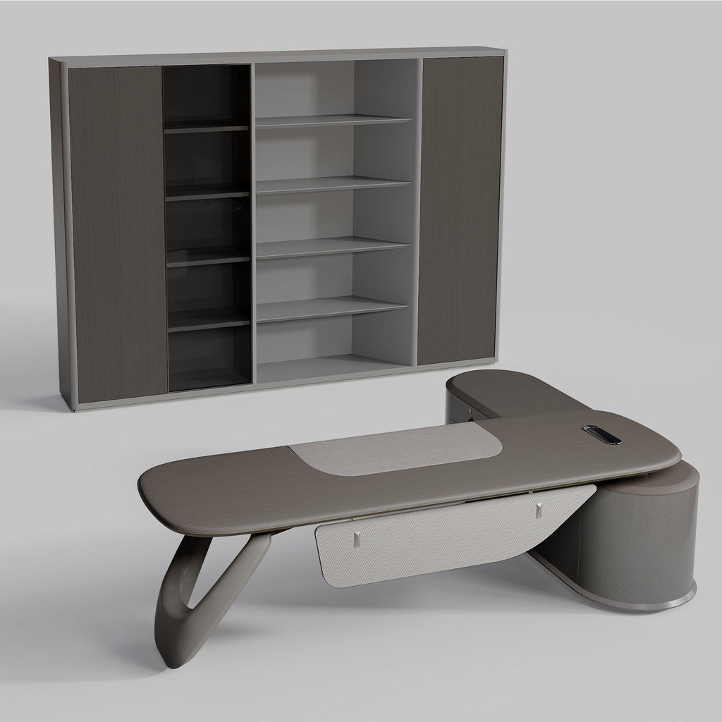 Zen Orion, Executive Desk and Bookcase