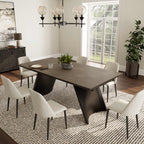Charlotte, 90"-129" Extendable Dining Table with Sintered Stone Desktop