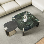 39" Prada Green Rectangle Coffee Table with Side Table Set