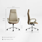Clara, Faux Leather Executive Ergonomic Office Chair