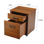 19" File Storage Cabinet, Dark Walnut