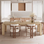 Elle Boucle Dining Chairs Set of 2, Walnut/black