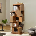 Pawlio, 72" Owner and Pet Shared Bookshelf Cat Tree