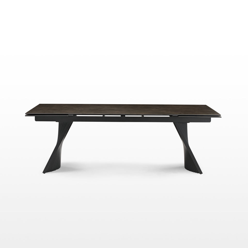 Charlotte, 90"-129" Extendable Dining Table with Sintered Stone Desktop