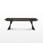 Charlotte, 90"-129" Extendable Dining Table with Sintered Stone Desktop