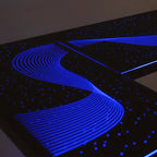 GTG - L60, L-Shaped Glass LED Gaming Desk (60"x40")