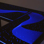 GTG - L60, L-Shaped Glass LED Gaming Desk (60"x40")