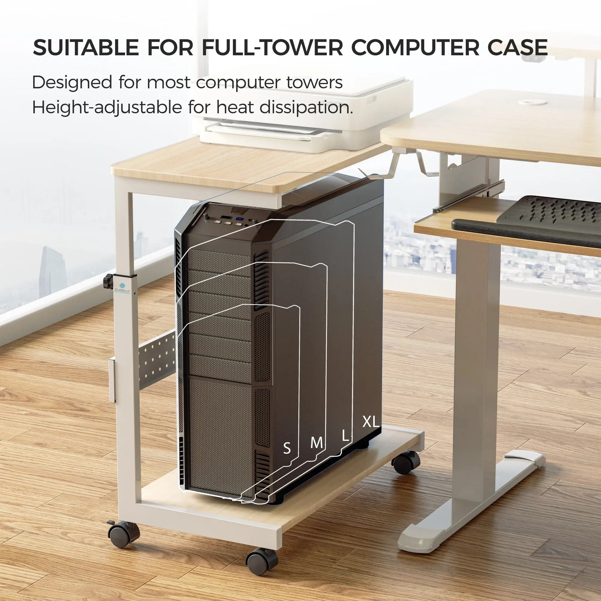 Mobile Height Adjustable CPU Cart