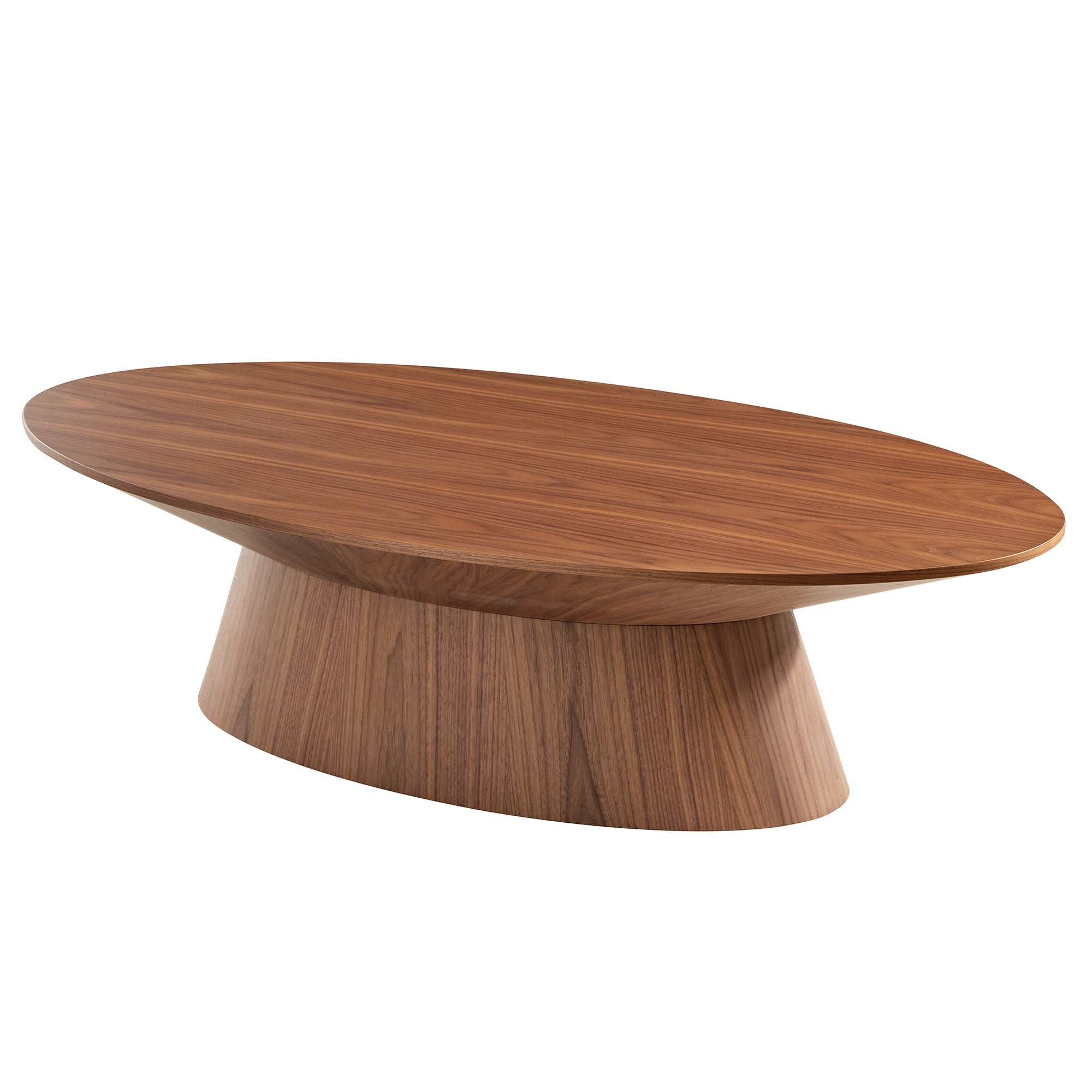 51 Walnut Oval Coffee Table