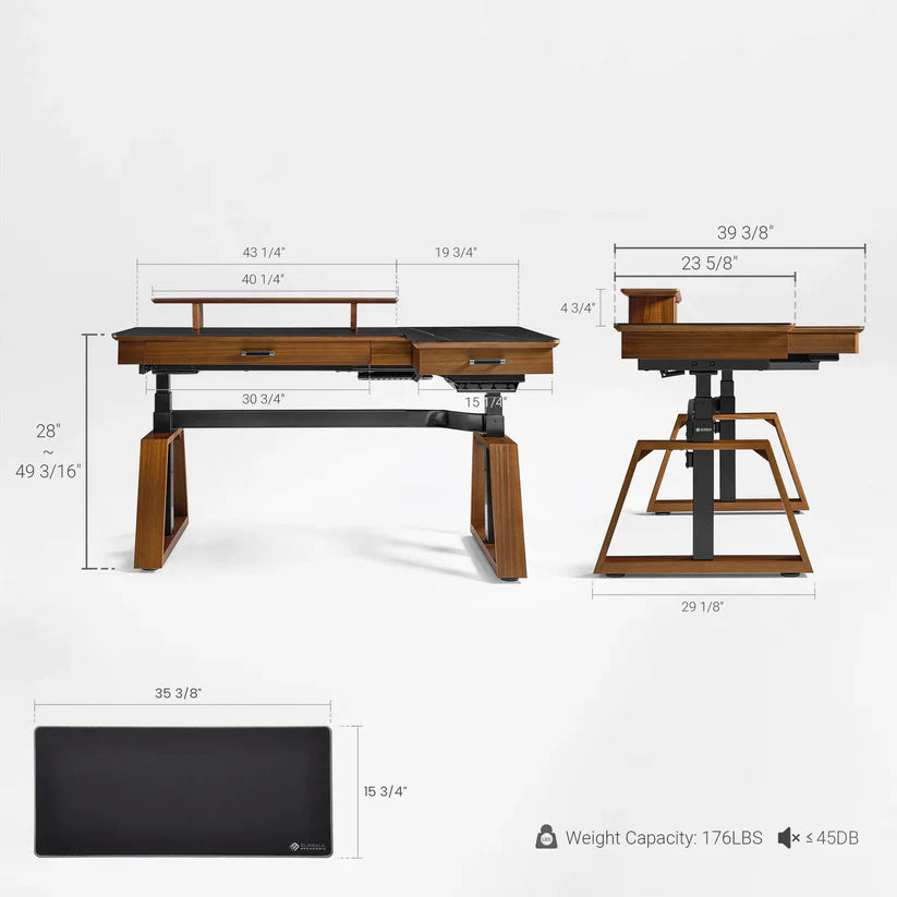 Executive Office Set: Ark Standing Desk and Premium Executive Chair
