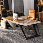 Zen Lunar, Executive Desk and Bookcase