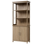 Ark EL, 71" Display Bookshelf with Storage Cabinet, Oak