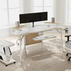 Aero Wing Shaped Studio Desk (73"x23")