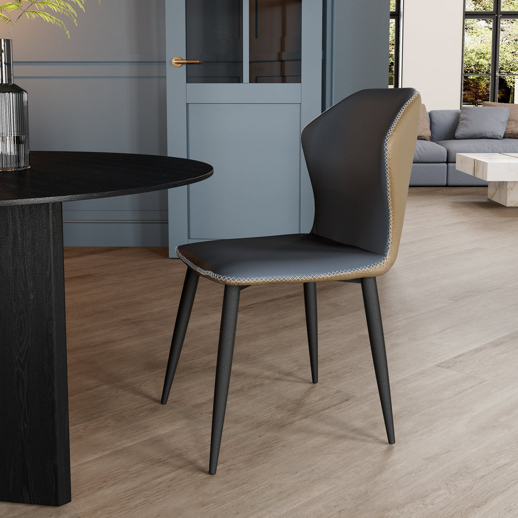 Elysian, Upholstered Dining Side Chairs Set of 2, Blue