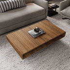 47" Walnut Rounded Rectangular Coffee Table