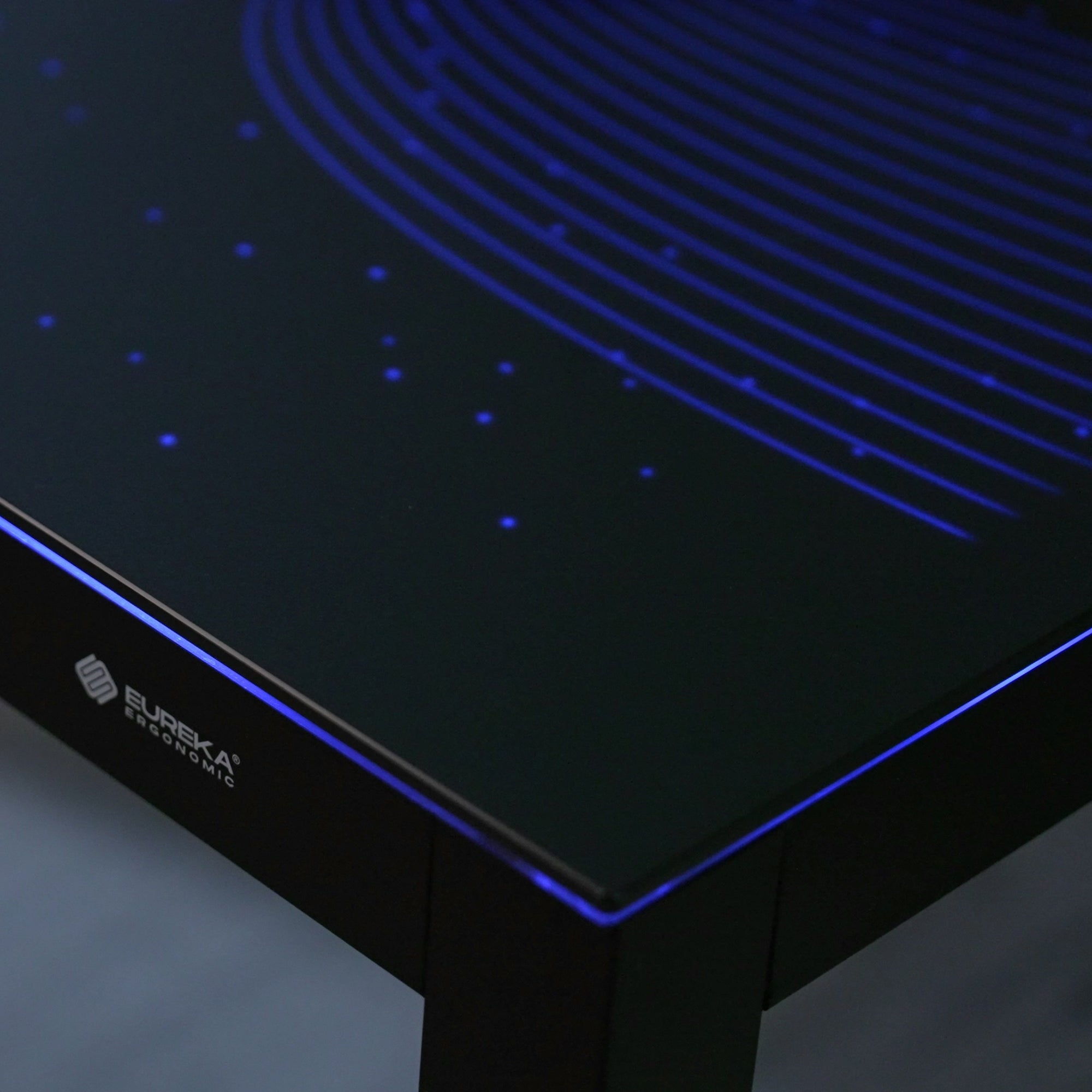 GTG - L60, L-Shaped Glass LED Gaming Desk (60"x40")
