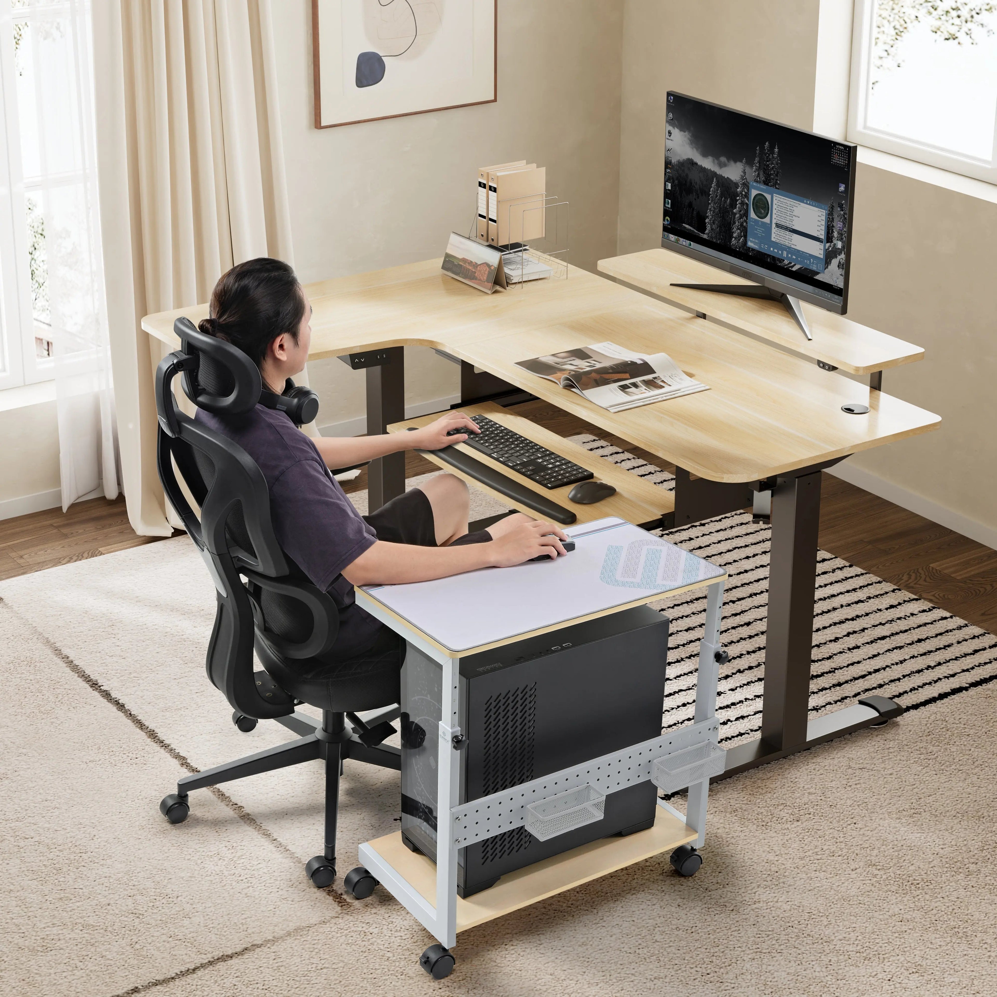 Mobile Height Adjustable CPU Cart