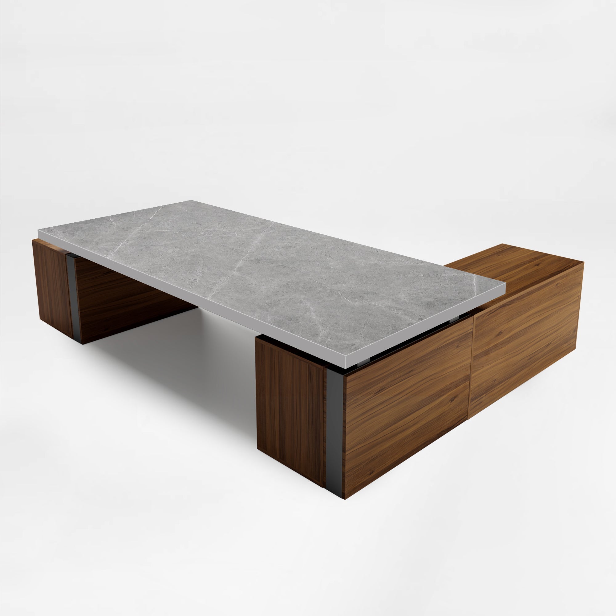 Zen Pro Series, 87"/72" Executive Standing Desk with Cabinets Set