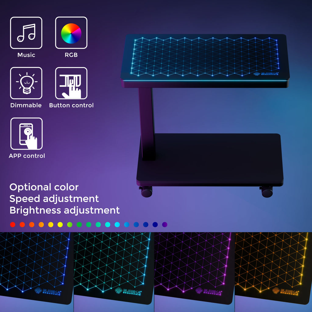Height-Adjustable Illuminated Panel CPU Cart