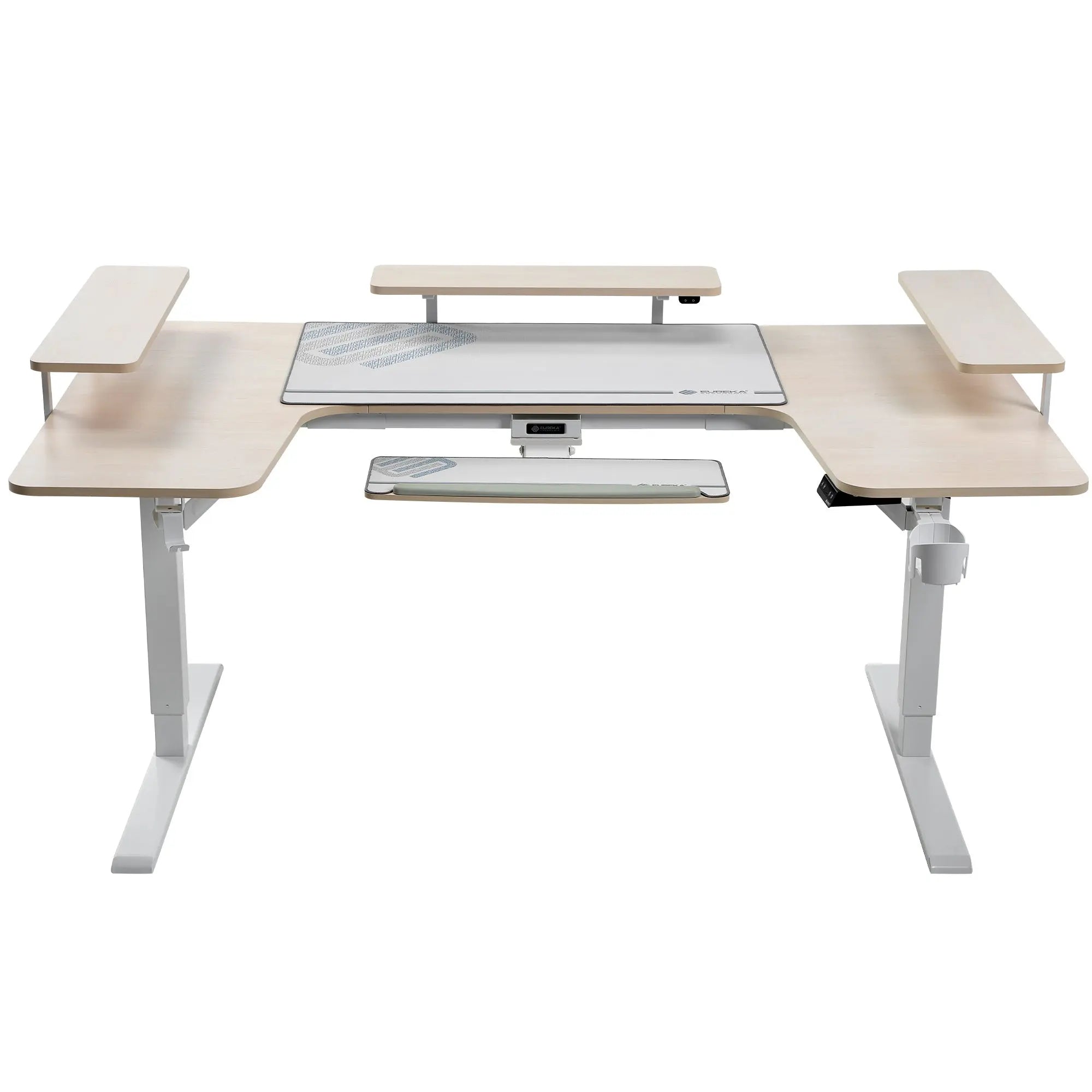 U-Shaped Standing Desk with Accessories Set (74"x23")