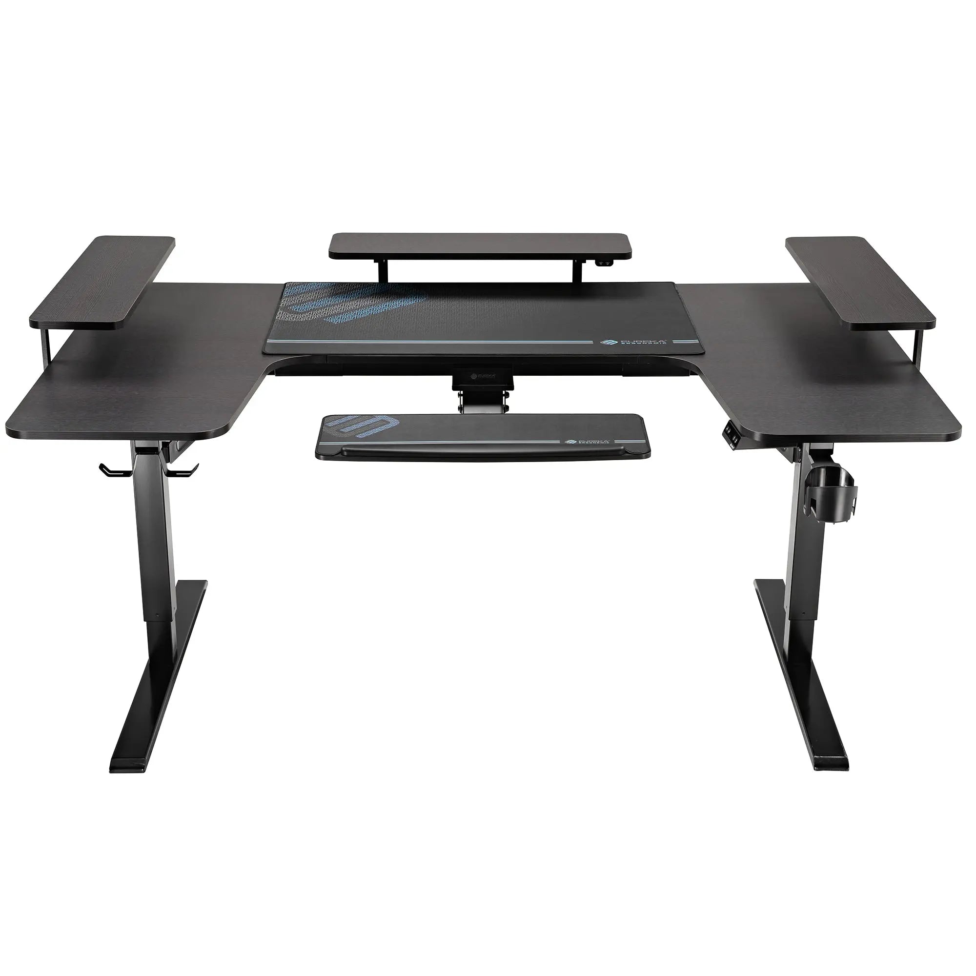 U-Shaped Standing Desk with Accessories Set (74"x23")