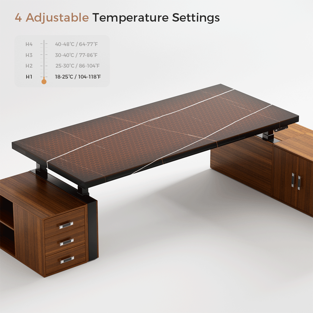 Zen Pro Series, 87"/72" Executive Standing Desk with Cabinets Set
