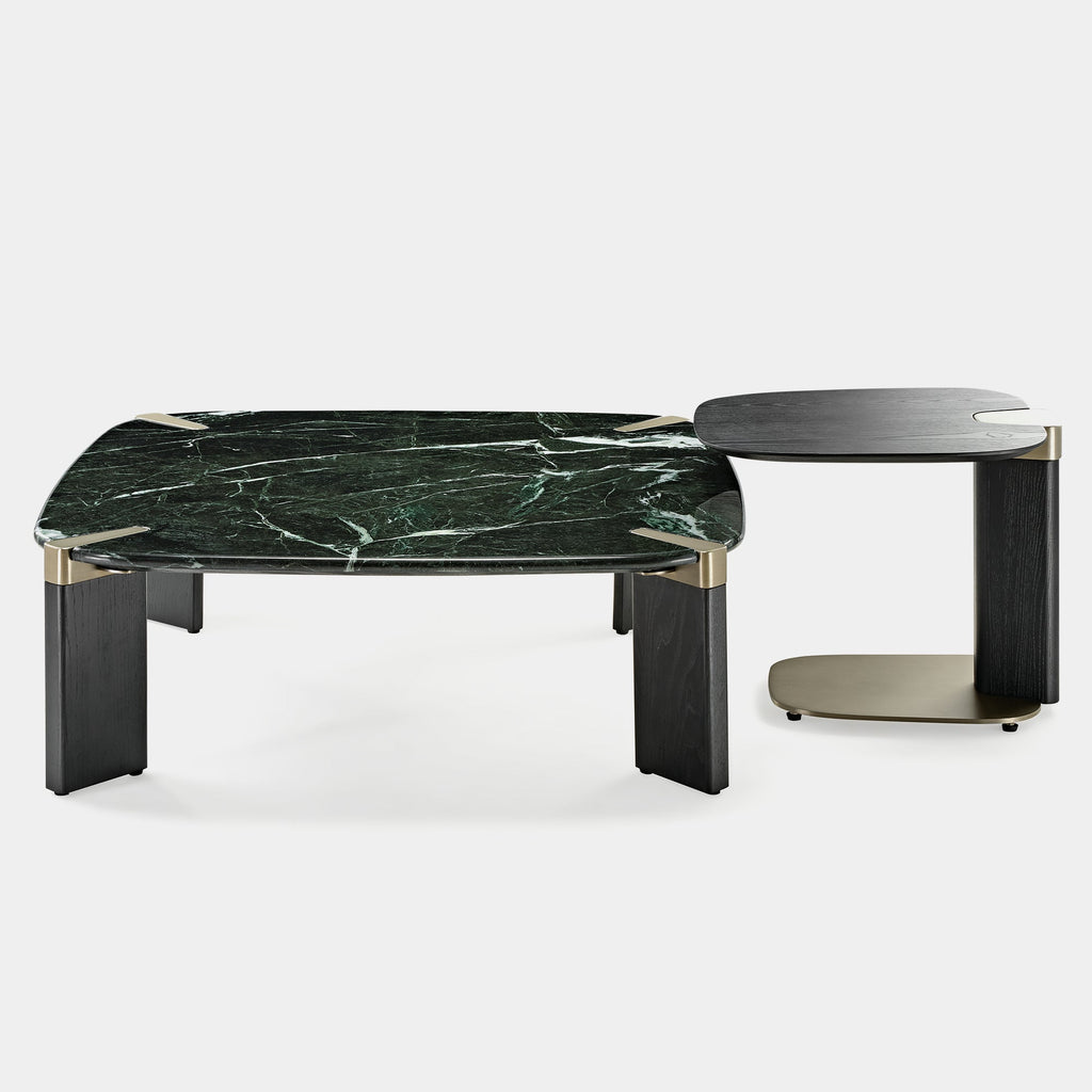 39" Prada Green Rectangle Coffee Table with Side Table Set