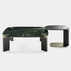 39" Prada Green Rectangle Coffee Table with Side Table Set