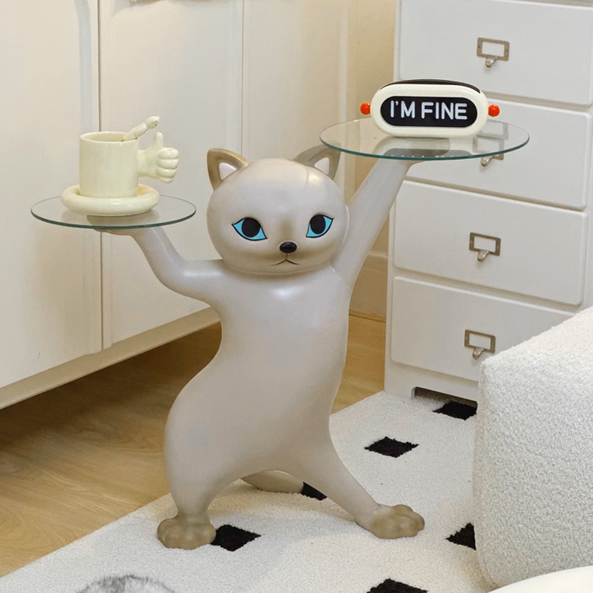 23" H, Enchanting Cat Side Table